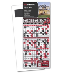 [STU20-10P] Hockey Schedule Magnetic Stick Up Card